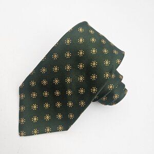 Kiton Napoli Green Gold Geometric 60" Silk Tie
